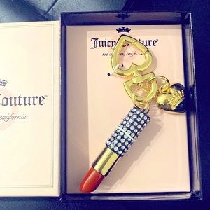 Juicy Couture Rhinestones Lipstick Key Chain NWT Excellent Condition💗RARE🩷